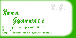 nora gyarmati business card